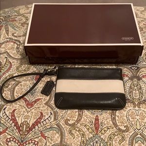Coach Striped Small Wristlet